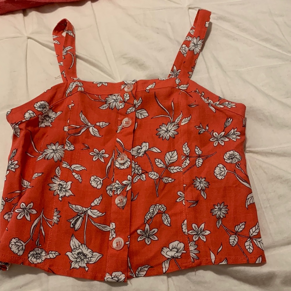 GB girls coral tank top size L